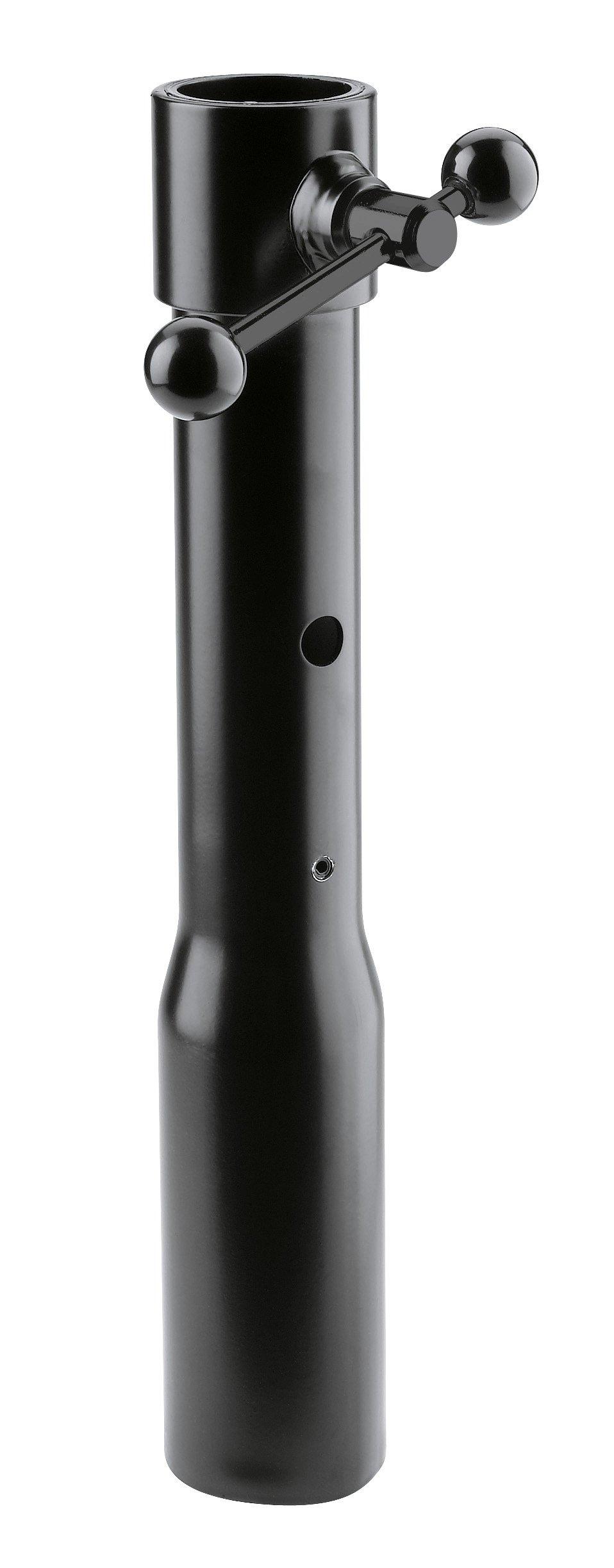 K&M 66350-BLACK — Connection Sleeve for 28mm TV Pins - M10 Thread - Black — product view