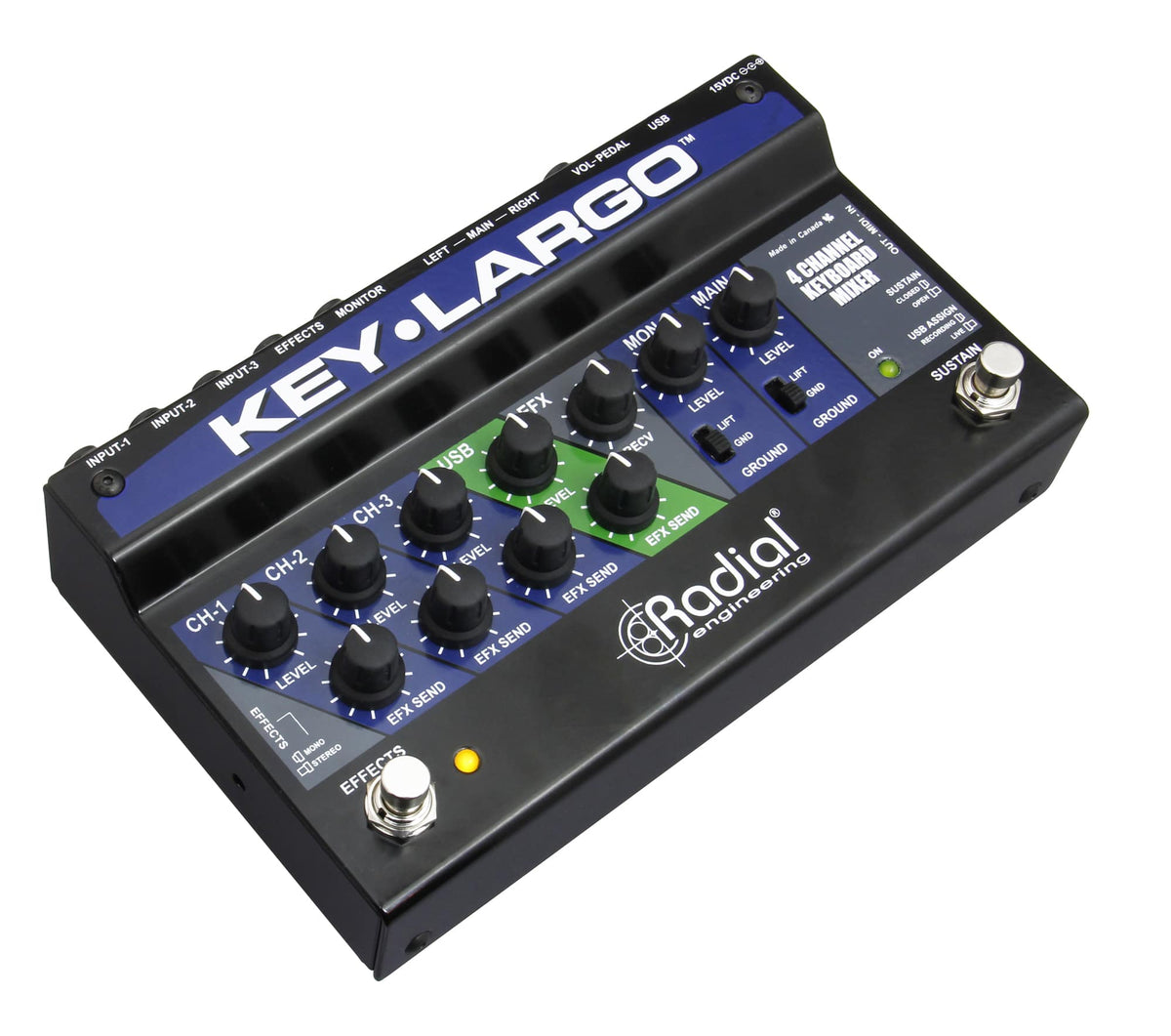 Radial Key-Largo - Keyboard Mixer - product view 2