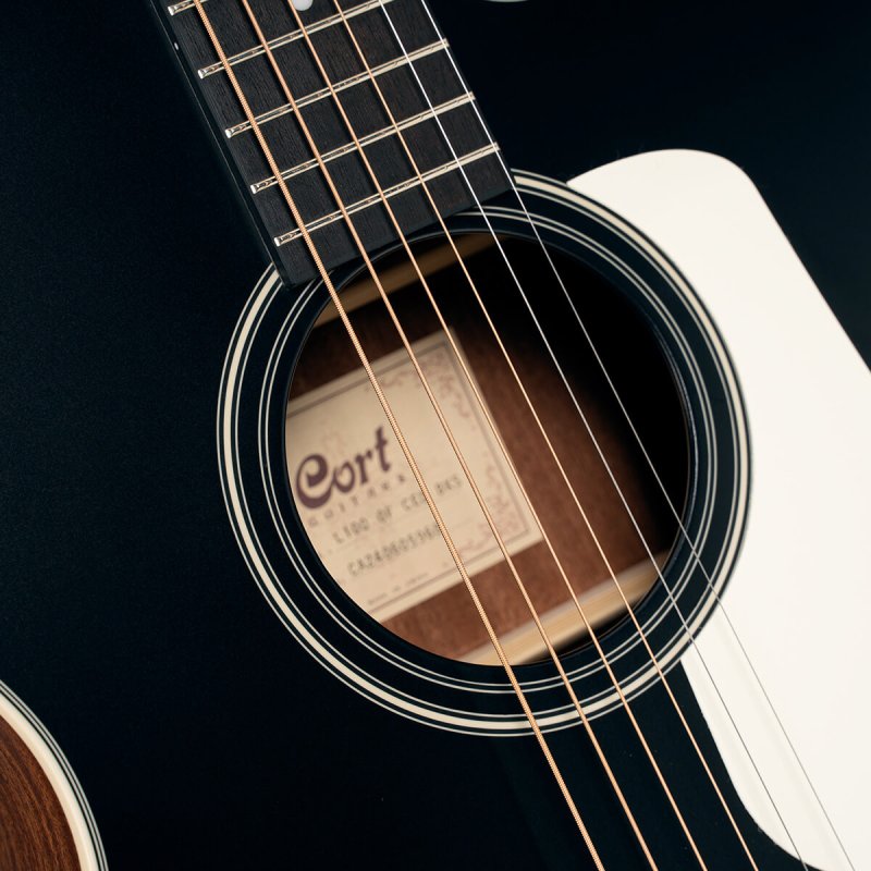 Cort - Luce Series OM body Acoustic Guitar, Black Satin