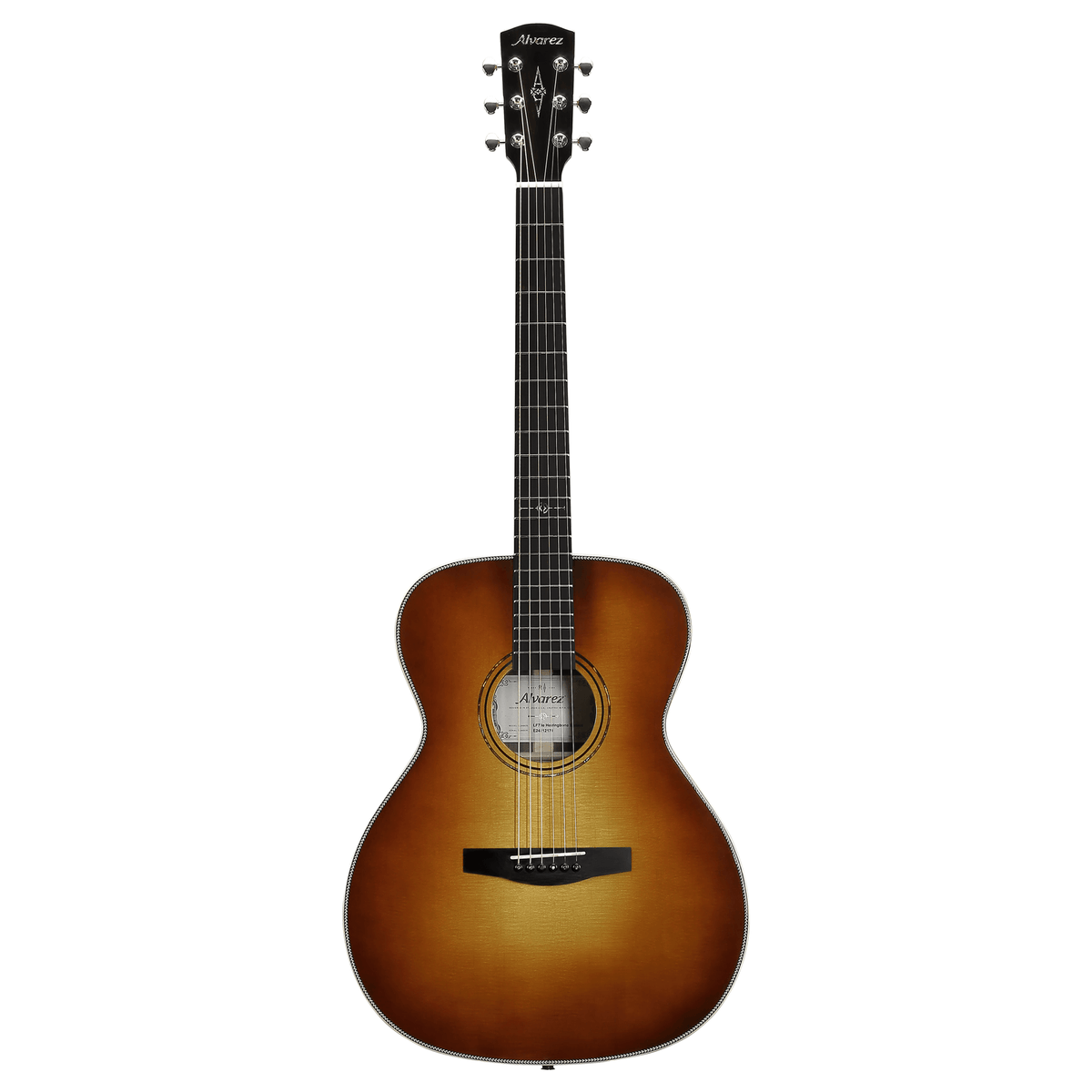 Alvarez LF70E-HERRINGBONE-SS — Folk/OM Guitar (Herringbone) with FlexiCase/Pickup - Sunset