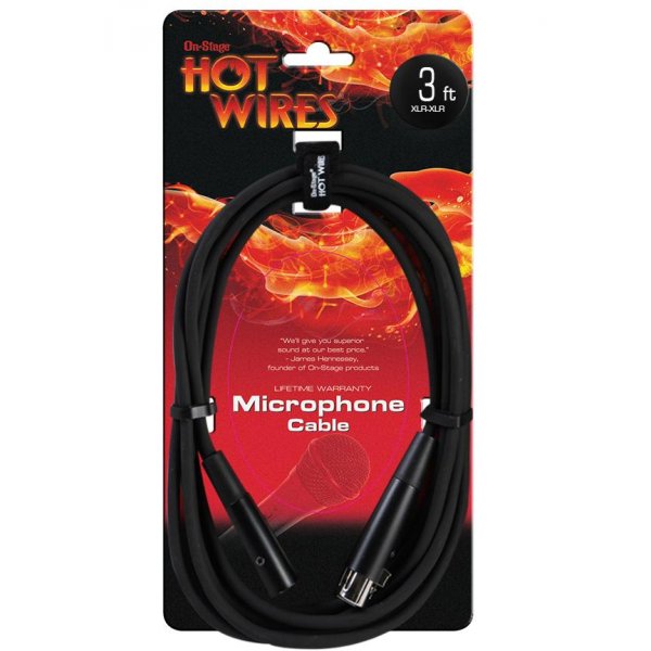 On-Stage MC12-3 - Mic Cable (3', XLR-XLR)
