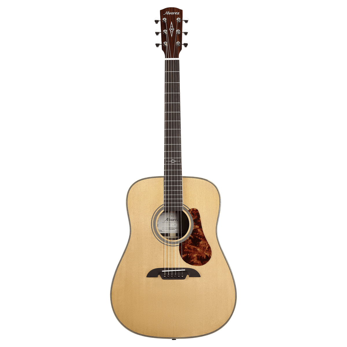 Alvarez MD70-HERRINGBONE — Dreadnought Guitar Herringbone with FlexiCase - Natural Gloss
