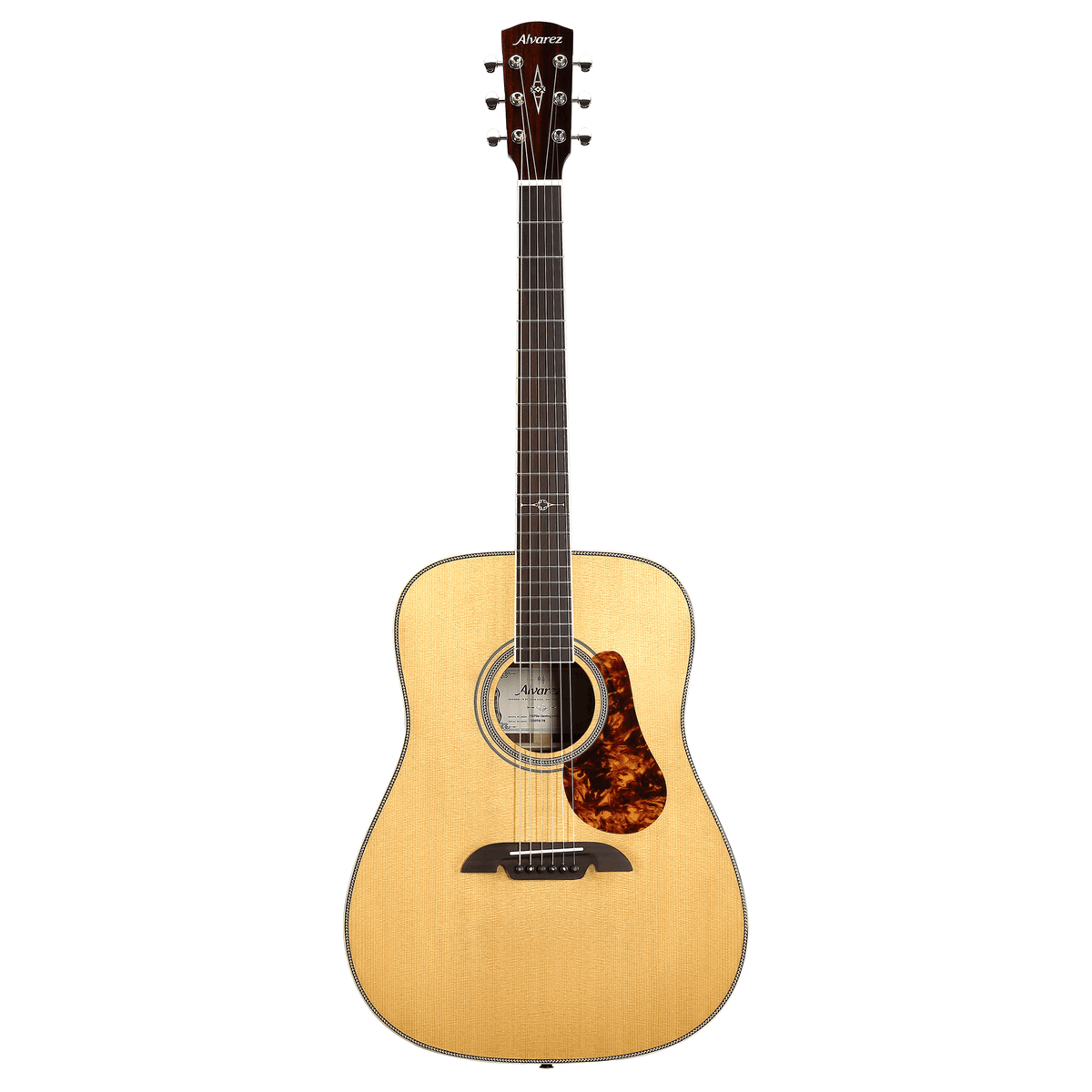 Alvarez MD70E-HERRINGBONE — Dreadnought Guitar Herringbone with FlexiCase/Pickup - Nat Glos