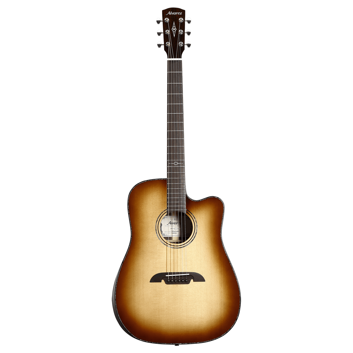 Alvarez MD70CE-CUSTOM — Dreadnought Guitar with FlexiCase & Cutaway/Pickup - Shadowburst