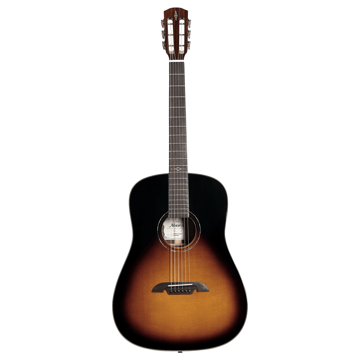 Alvarez MDR70E-SUNBURST — Dreadnought Round Shoulder with FlexiCase/Pickup - Sunburst