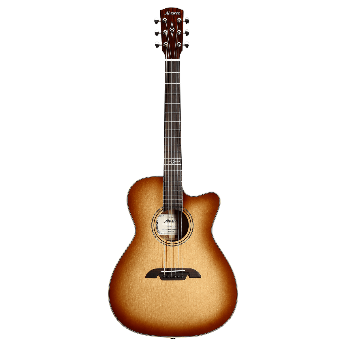 Alvarez MF60CE-SHADOWBURST — Folk/OM Guitar with FlexiCase & Cutaway/Pickup - Shadowburst