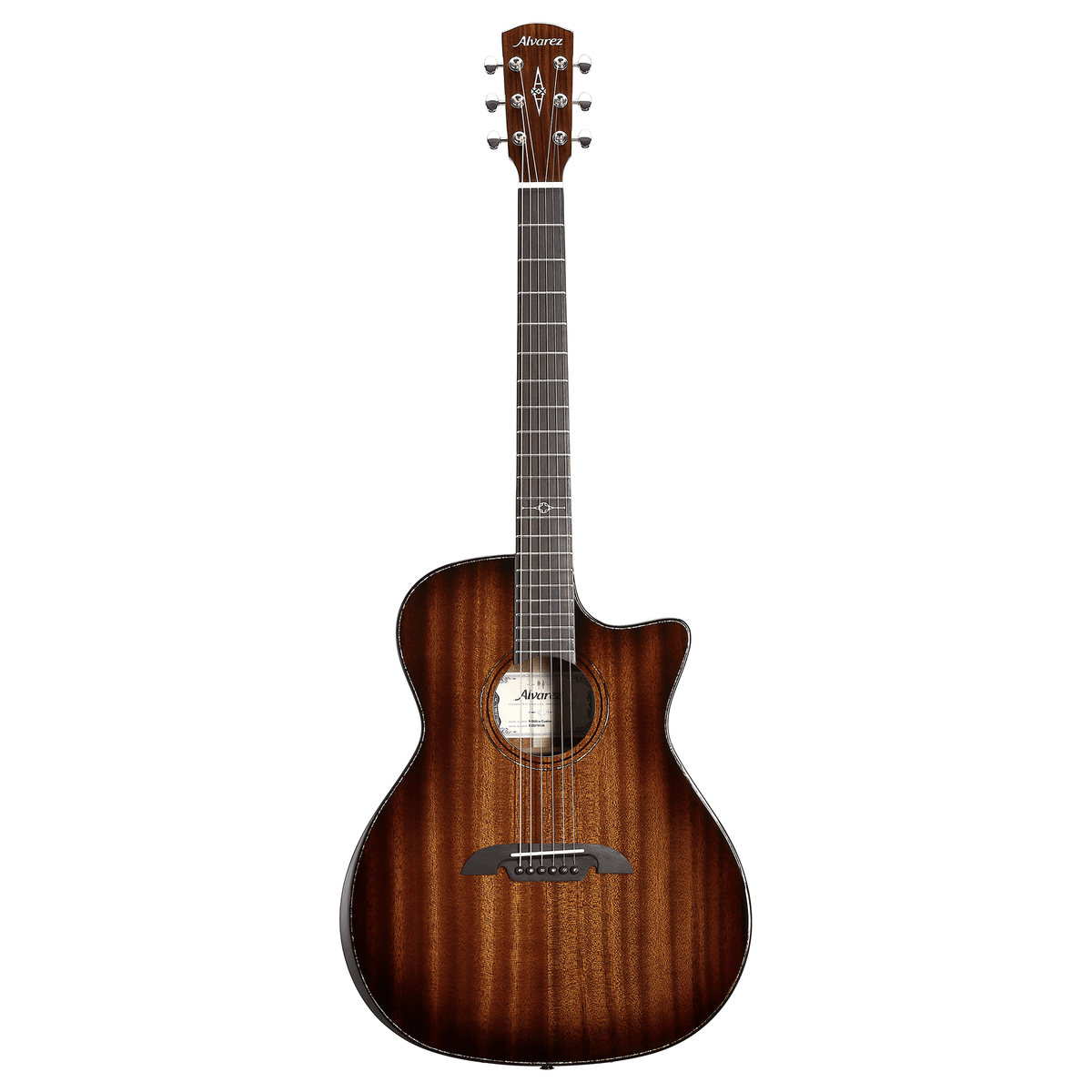 Alvarez MG66CE-CUSTOM — Grand Auditorium Guitar with Armrest & Case/Cutaway/Pickup - Shadowburst