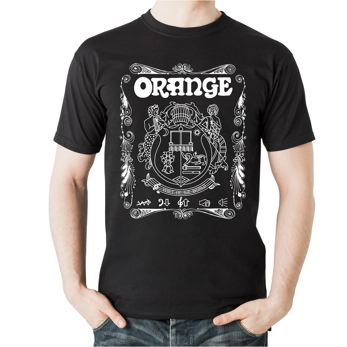 Orange Orange Crest T-Shirt Black