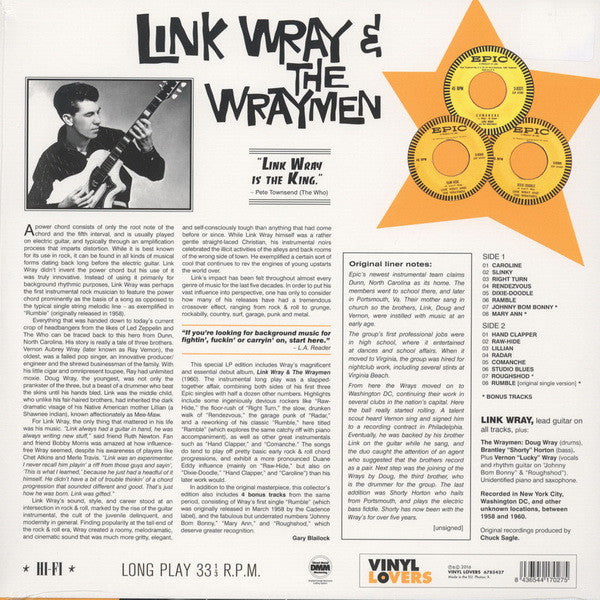 Wray, Link & The Wraymen - Link Wray & The Wraymen (180g-+4 bonus tracks)