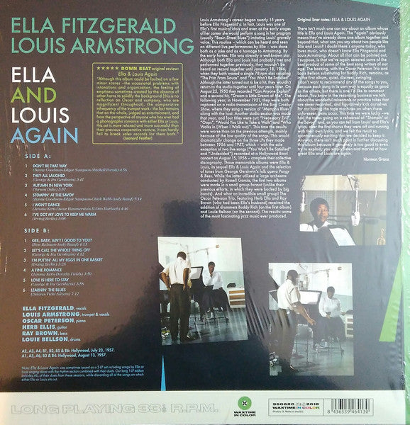 Ella Fitzgerald, Louis Armstrong - Ella & Louis Again LP, green vinyl