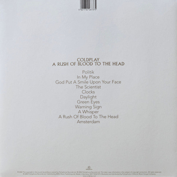 Coldplay - A Rush of Blood to the Head (recycled black eco-vinyl) LP