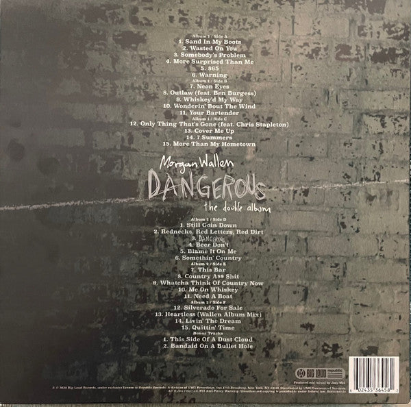 Morgan Wallen - Dangerous: The Double Album (3LP w/bonus tracks)
