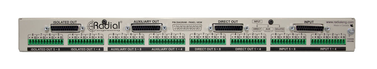 Radial OX8-r - 8-channel Microphone Splitter - product view 1