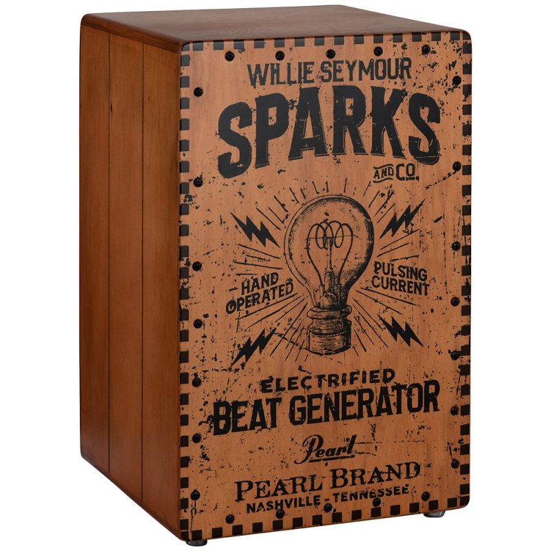 Pearl - Electronic Crate Style Cajon, Willie Seymour Sparks Graphic Finish