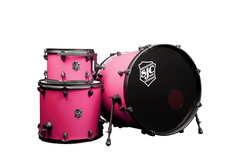 SJC - Pathfinder Series 3-piece Shell Pack, Mad Magenta Black
