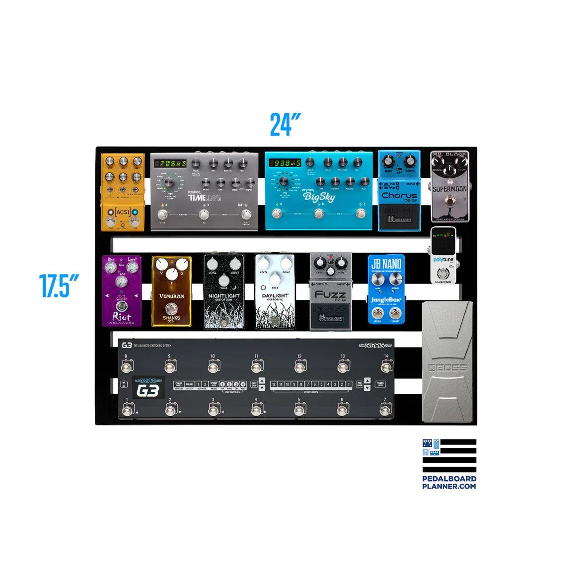 Pedaltrain XD-24 with Tour Case — PT-XD24-TC