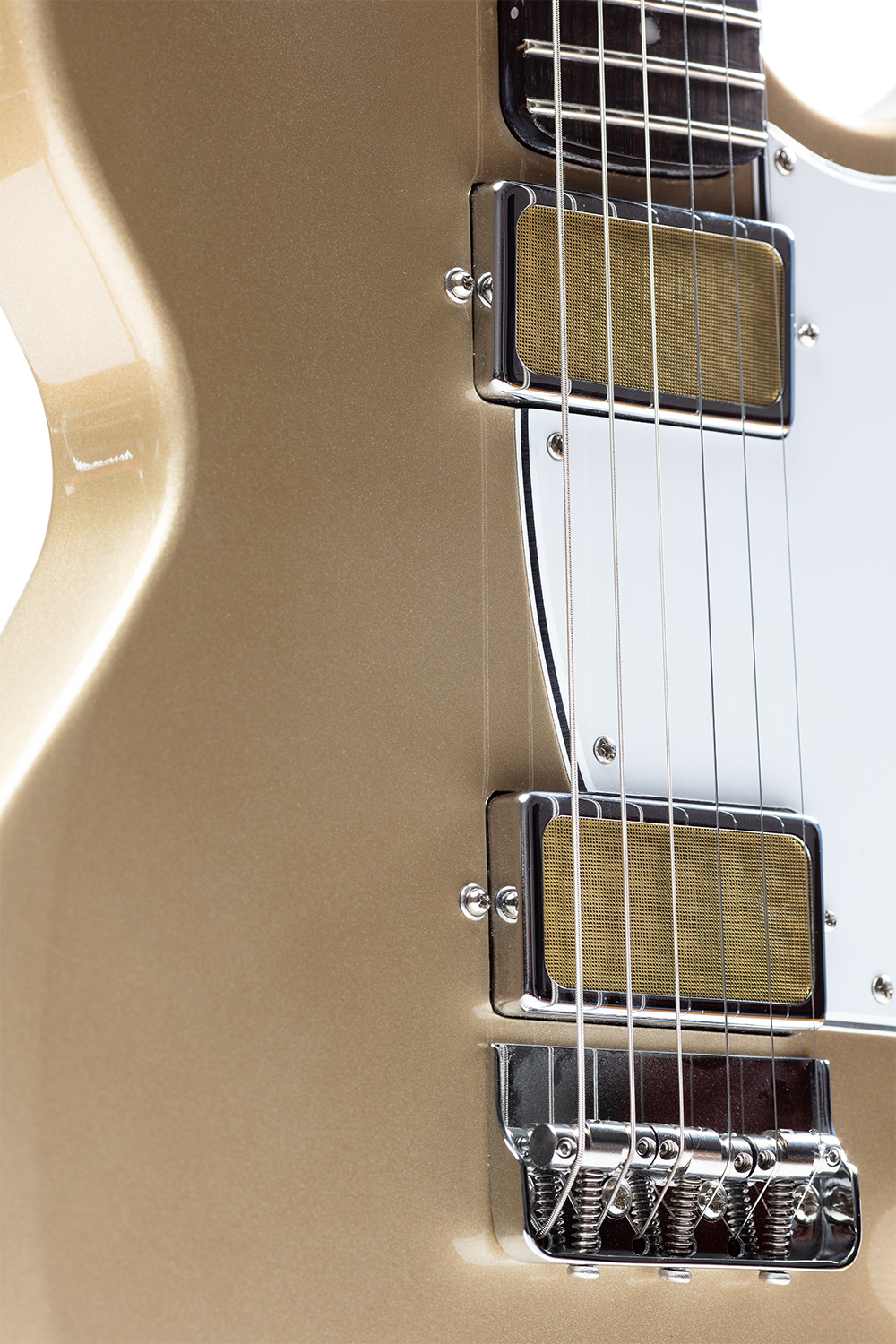 Harmony Rebel Electric Guitar with Case - Champagne - product image 5