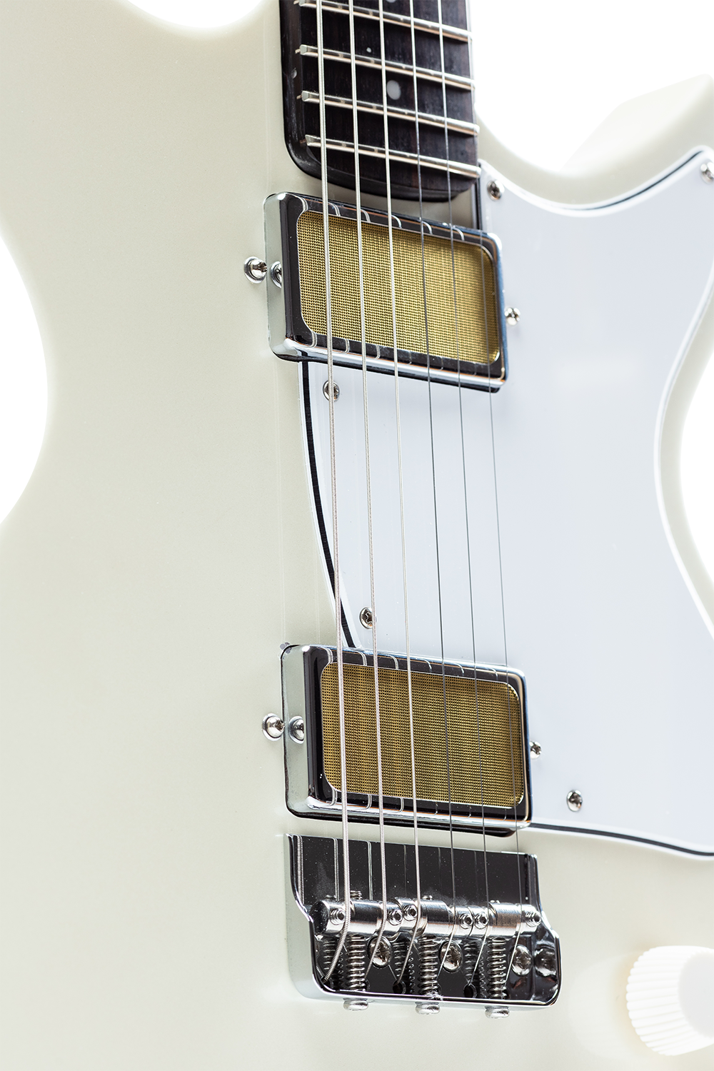 Harmony Rebel Electric Guitar with Case - Pearl White - product image 4