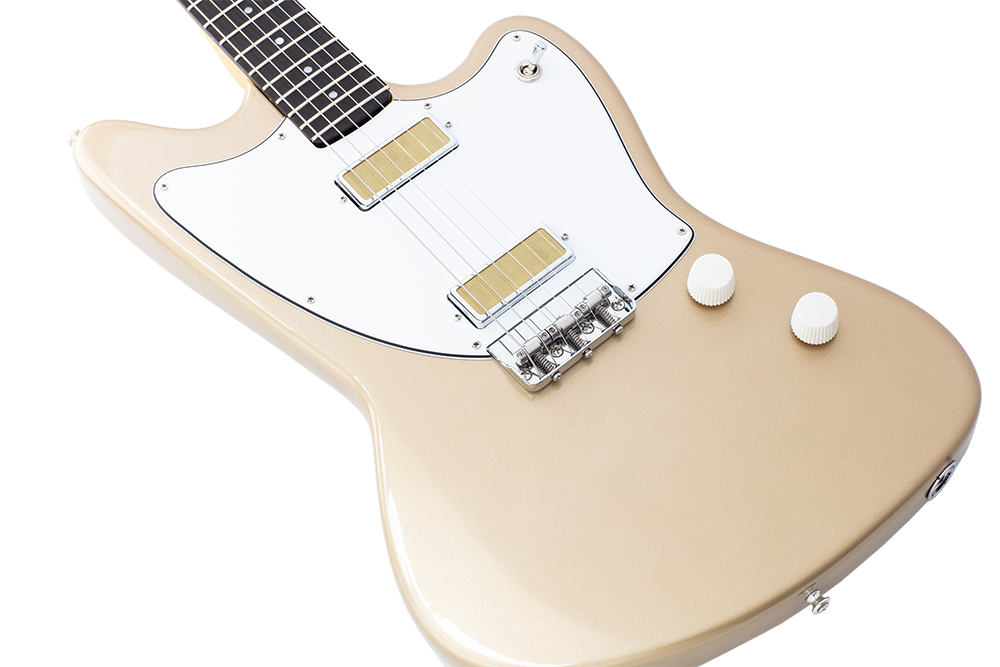 Harmony Silhouette Electric Guitar with Case - Champagne - product image 3