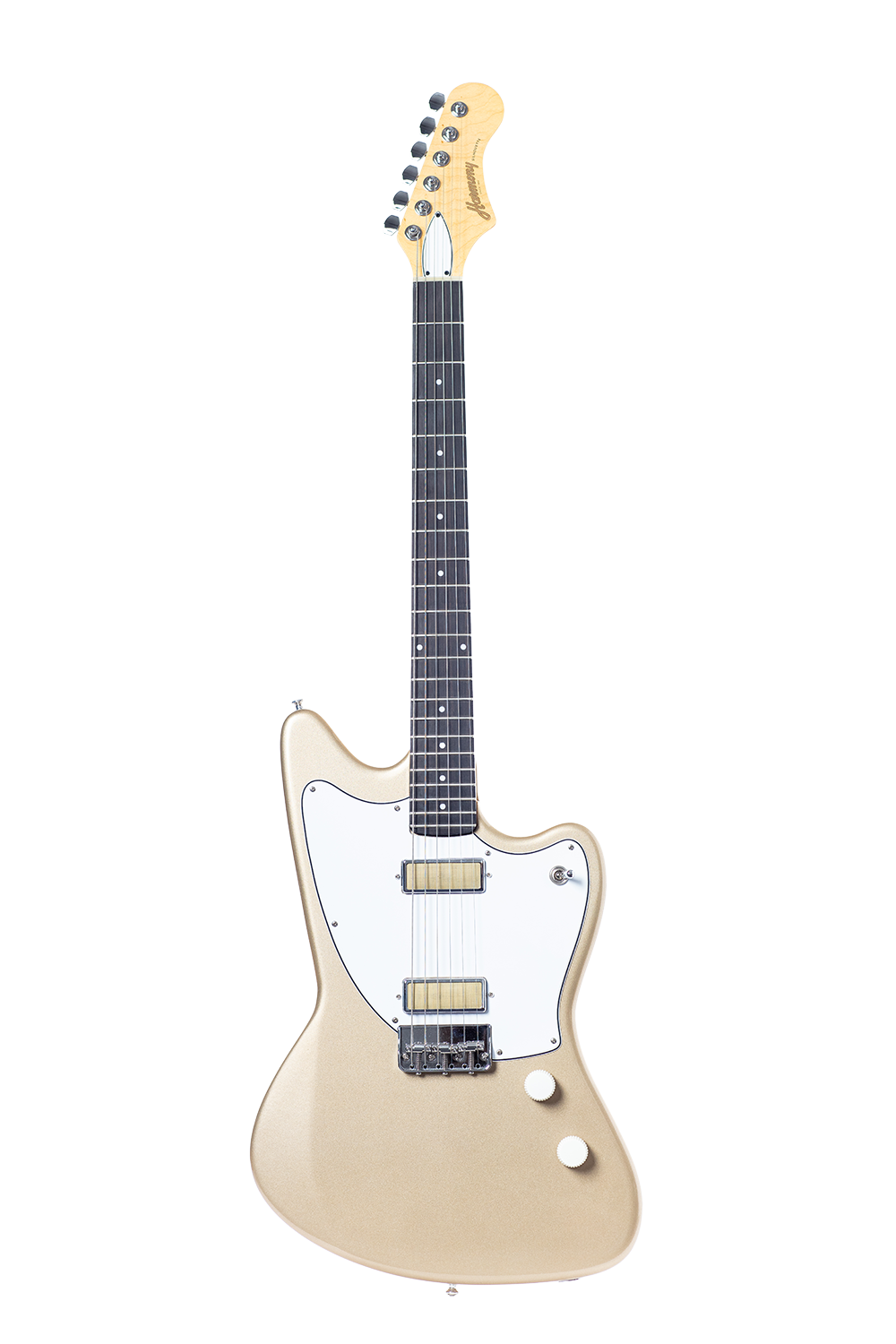 Harmony Silhouette Electric Guitar with Case - Champagne - front view