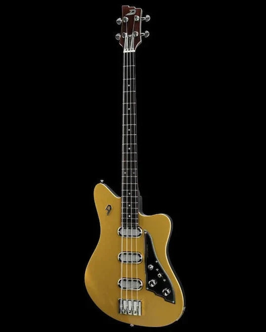 Duesenberg Triton Long-Scale Bass - Gold Top – full-length front view