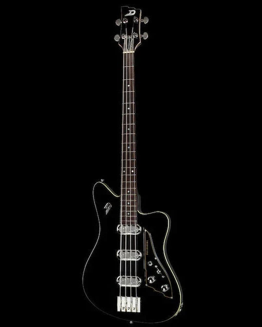 Duesenberg Triton Long-Scale Bass - Black – full-length front view