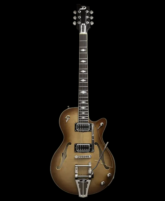 Duesenberg Starplayer TV Deluxe Electric Guitar - Light Antique Burst – full-length front view