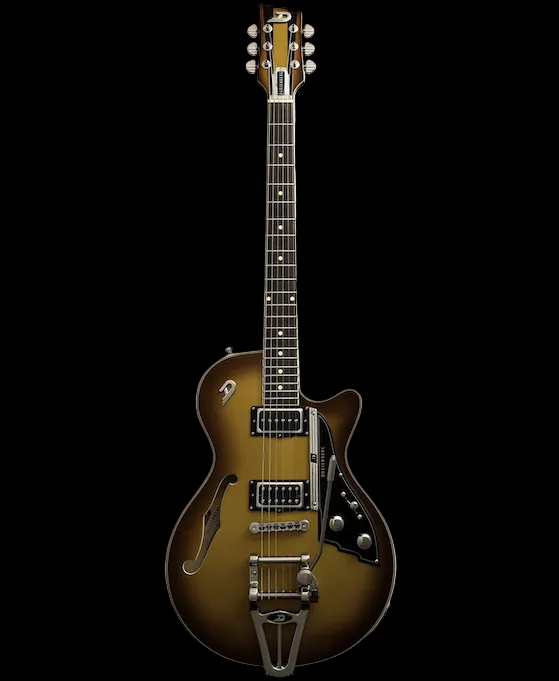 Duesenberg Starplayer TV Electric Guitar - Gold Burst – full-length front view