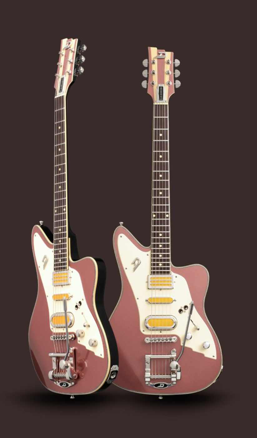 Duesenberg - Bros Landreth Joey Signature Guitare avec étui - Catalina Sunset Rose