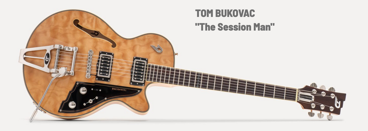 Duesenberg - Guitare signature Tom Bukovac avec étui - Érable ondé naturel
