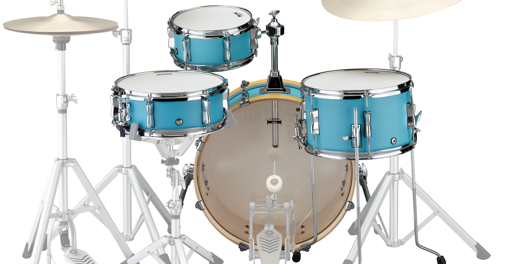 Yamaha - Stage Custom Hip 4-Piece Shell Pack (20,10,13,SD) - Matte Surf Green + HW3 hardware