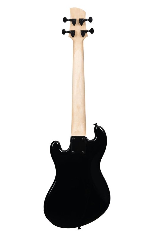 Kala - Solid Body 4-String Fretted U-BASS With Gig Bag, Jet Black