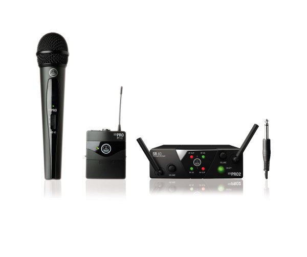 AKG WMS40MINI2 MIX-SET US25AC - Wireless Handheld & Bodypack Dual System (Bands: US25 A & C)