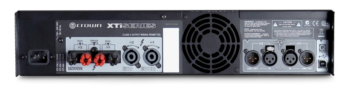 Crown XTI2002 - Power Amplifier For Portable Pa Systems - alternate view