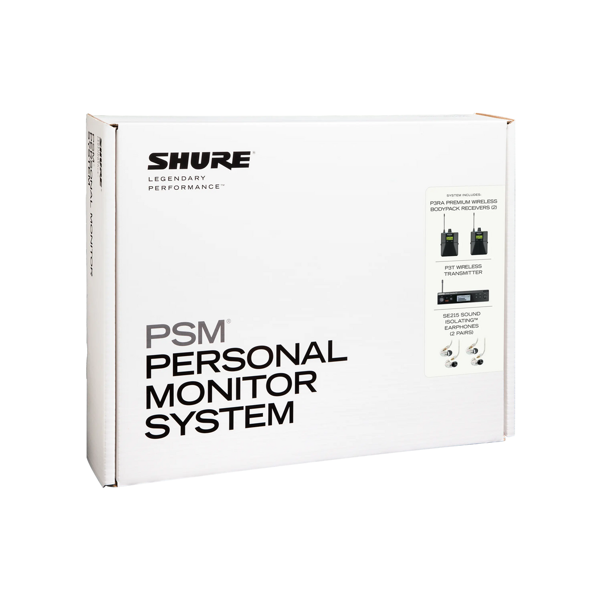 Shure P3TRA215TWP-G20 - PSM300 Dual Monitor System with 2 P3RA & 2 SE215-CL - product view 2