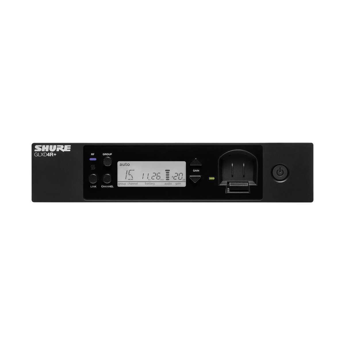 Shure GLXD4R+-Z3 - Wireless Diversity Receiver with PS43 & 1/2 Wave Antennas - product view 2