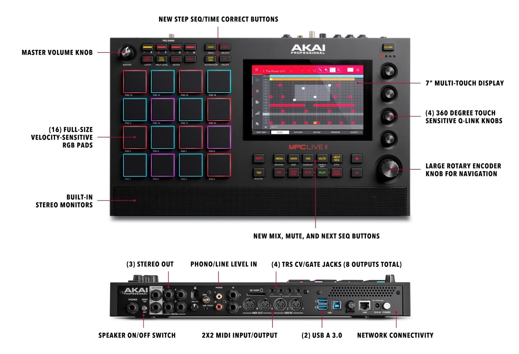 Akai MPC LIVE II - La Boîte Musicale - Workstation - Akaï -