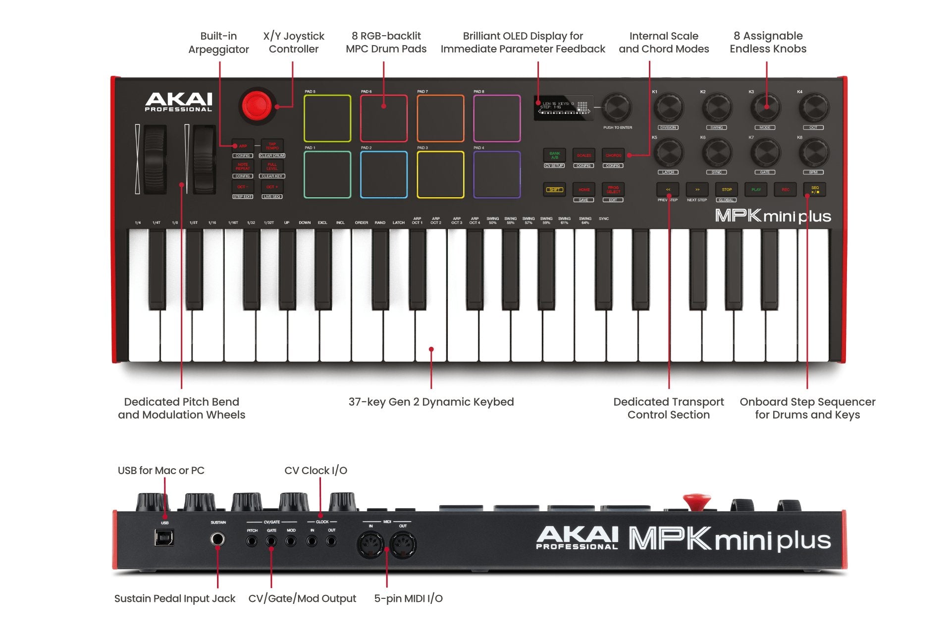 Akaï - MPK Mini plus - La Boîte Musicale - Controller - Akaï -