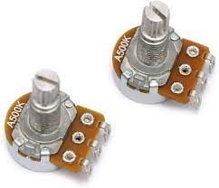 Alpha - A500K Split Shaft Pot - Logarithmic / Vol. (M8 - 0.75) - La Boîte Musicale - Potentiometers - Alpha -