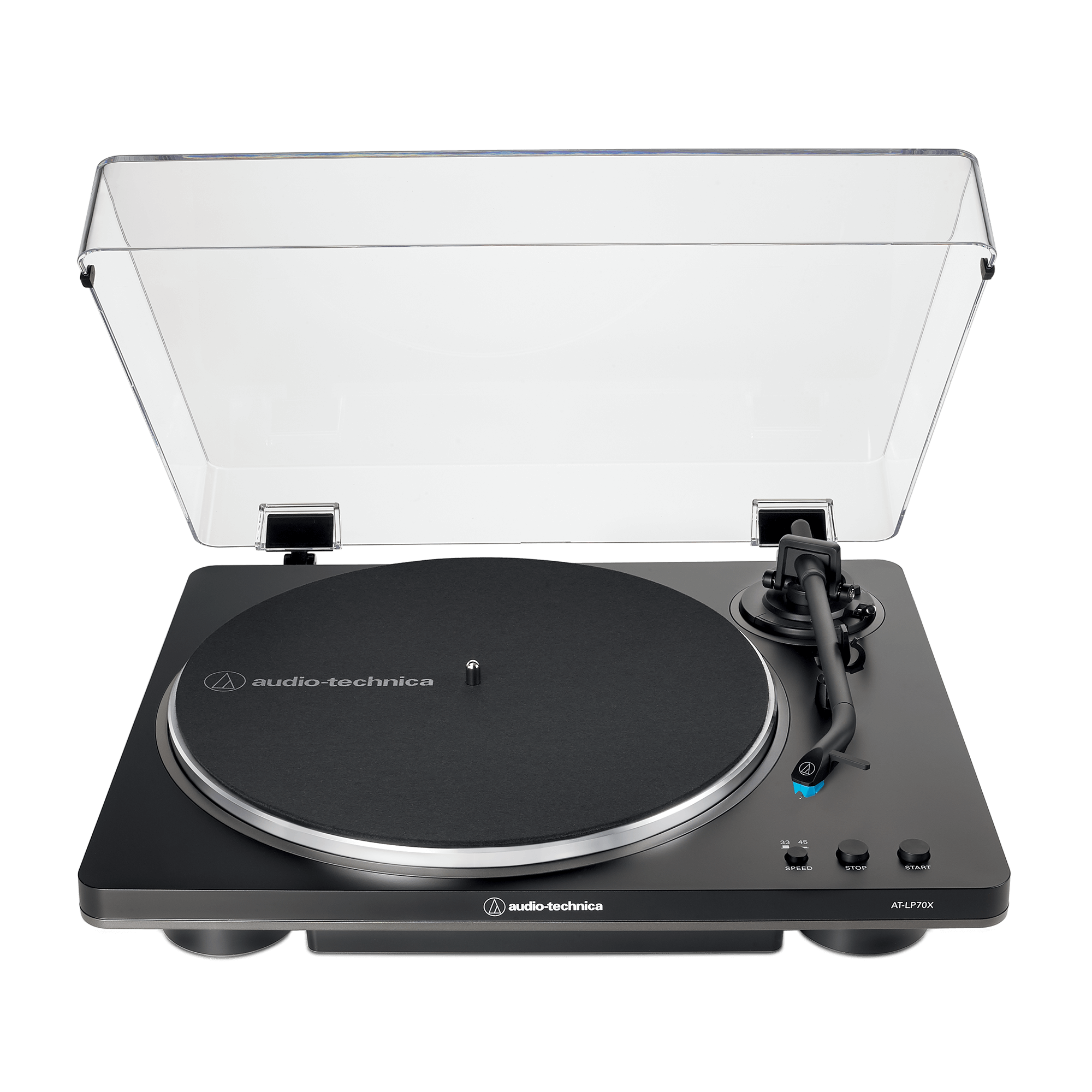 Audio - Technica - AT - LP70X Automatic Belt - Drive Turntable, Black/Grey - La Boîte Musicale - Turntable - Audio - Technica -