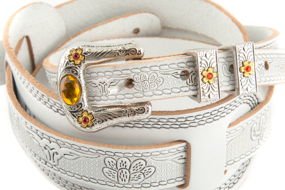 Gretsch - Tooled White Guitar Strap