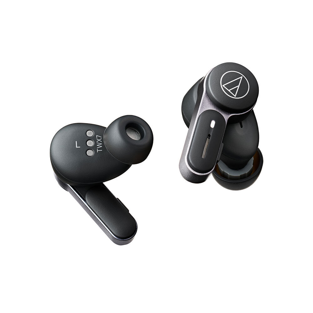 Audio-Technica ATH-TWX7BK Wireless Bluetooth In-Ear True Wireless Noise-Cancelling Headphones, Black