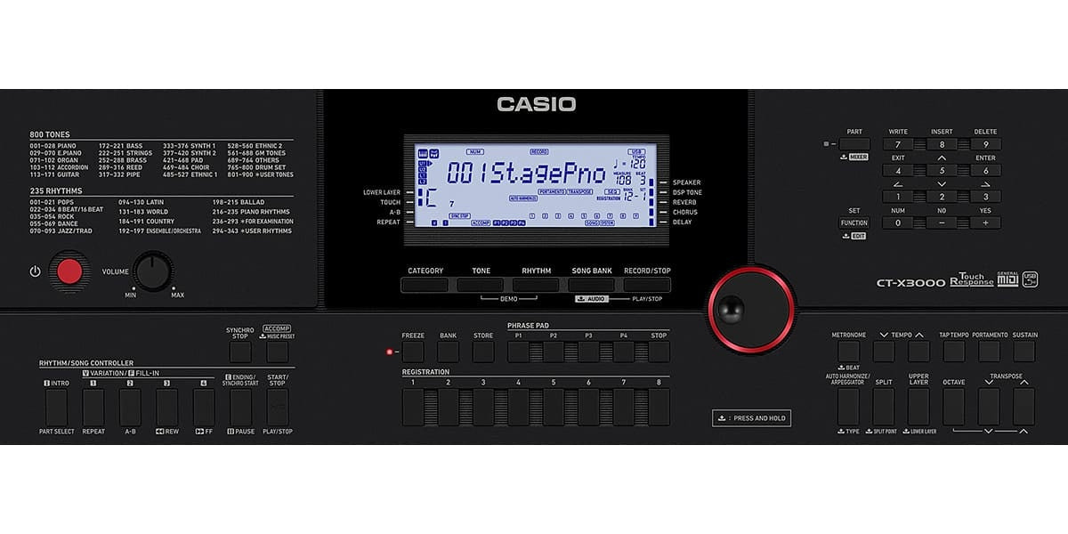 Casio CT - X3000 - La Boîte Musicale - Synthesizers - Casio -