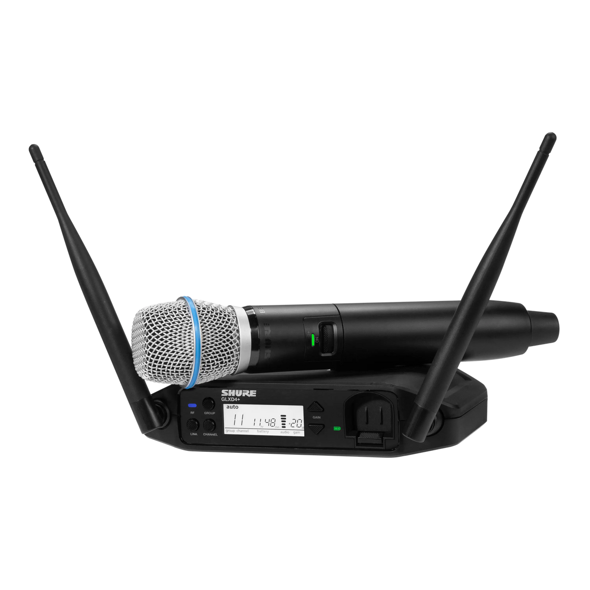 Shure GLXD24+/B87A-Z3 - Wireless Handheld System with BETA87A Microphone - product view 1