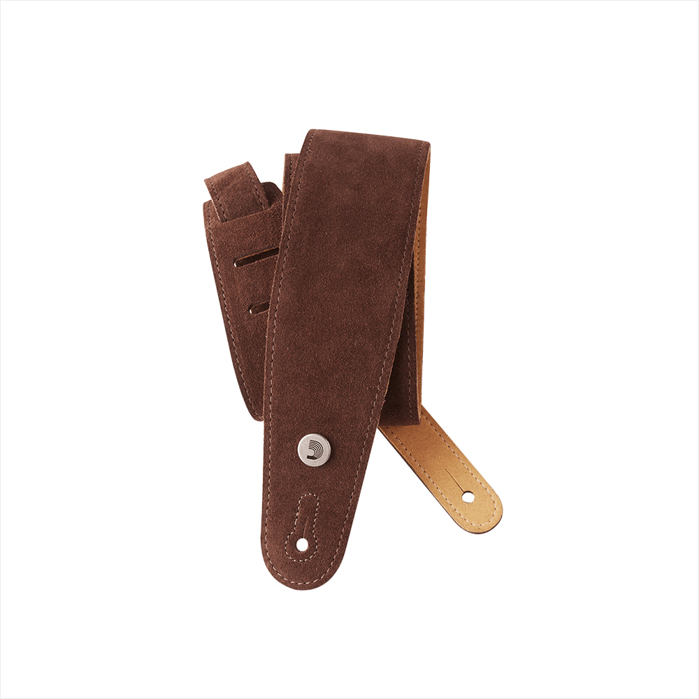 D'addario - SUEDE GUITAR STRAP Cognac