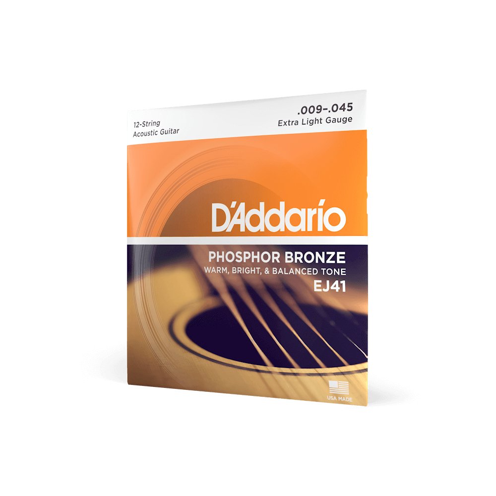 D'Addario - 09 - 45 Extra Light 12 - String Acoustic Guitar Strings - La Boîte Musicale - Acoustic Guitar Strings - D'addario -