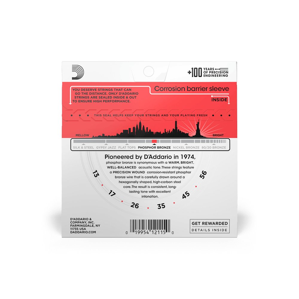 D'Addario - 13 - 56 Medium Acoustic Guitar Strings - La Boîte Musicale - Acoustic Guitar Strings - D'addario -