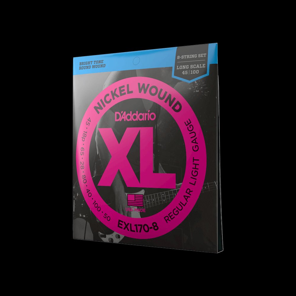 D'Addario - 45 - 100 Regular Light Long Scale 8 - String Bass Strings - La Boîte Musicale - Electric Bass Strings - D'addario -