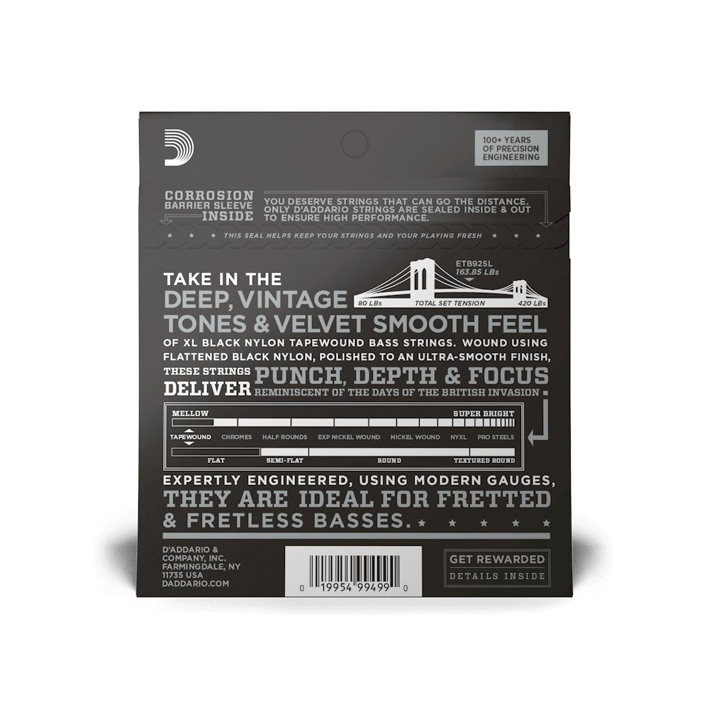 D'Addario - 45 - 105 Regular Light Top/Medium Bottom Super Long Scale Bass Strings - La Boîte Musicale - Electric Bass Strings - D'addario -
