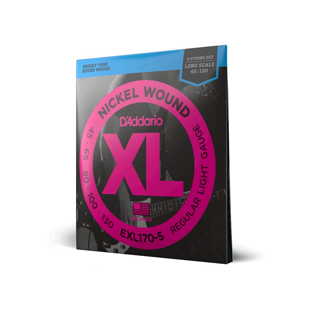D'Addario - 45 - 130 Regular Light Long Scale 5 - String Bass Strings - La Boîte Musicale - Electric Bass Strings - D'addario -